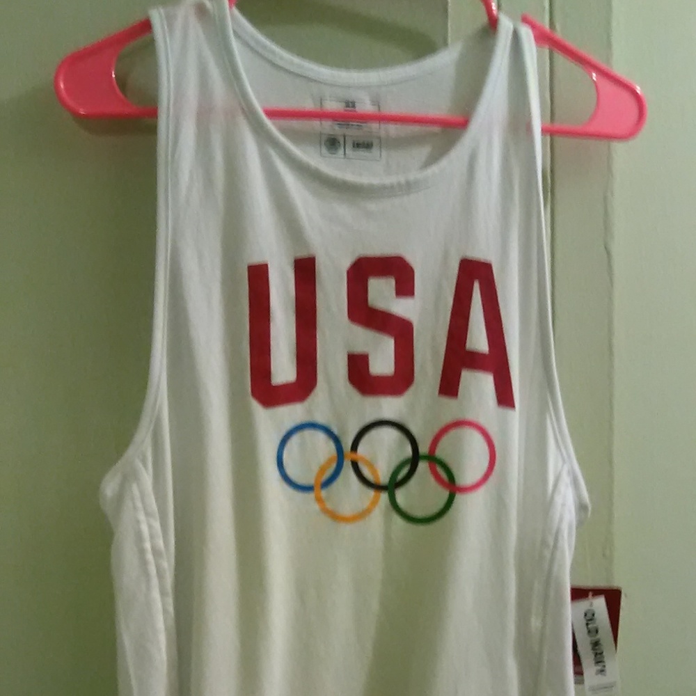 USA Olympic Team Petite Women's White Tank Top M
